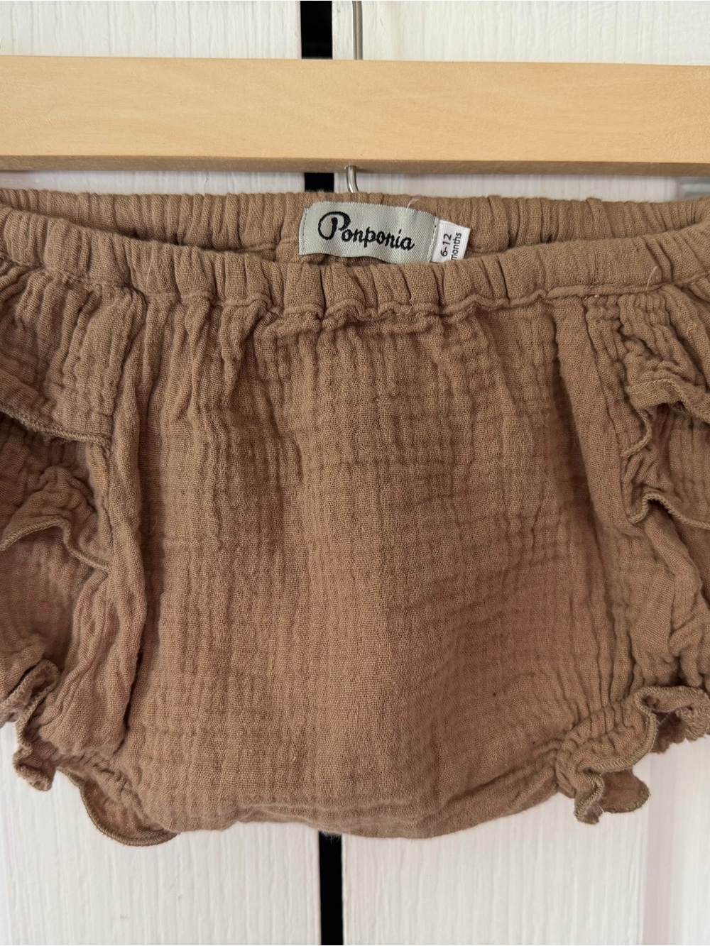 Baby Brown Ruffle Cotton Bloomers 6-12months